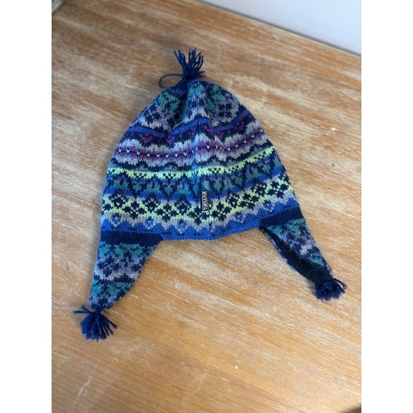 Turtle Fur Alpaca Wool‎ Peruvian Hat Beanie Ear Flaps Knit Fair Isle Adult - Picture 2 of 4